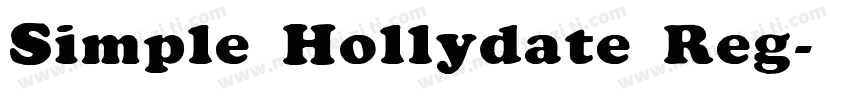 Simple Hollydate Reg字体转换